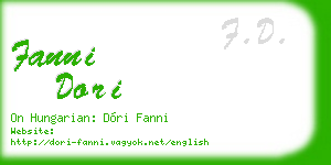 fanni dori business card
